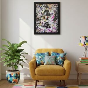 HANDCRAFTED Abstract Painting Banksy Hip Hop Rat Artwork 11x15 Art HANDPAINTED